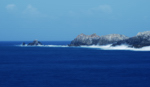 Kernic (Ar Kernig) - Fort du Kernic, 2011. Vue de la Pointe de Cadoran: mer agitée contre les falaises de Bougué Ru et Penn Ar Men Du.