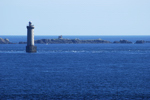 Lann Penarland (Lann Penn Al Lann), 2011. Le phare de Kéréon, le courant du Fromveur et les Ilots Louédog et Bannec.
